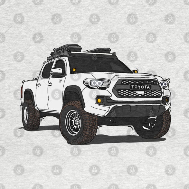 Toyota 4Runner White by 4x4 Sketch